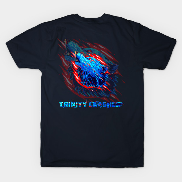 Trinity Crasher fury a Cool Red and blue full Wolf by hammerhead555000